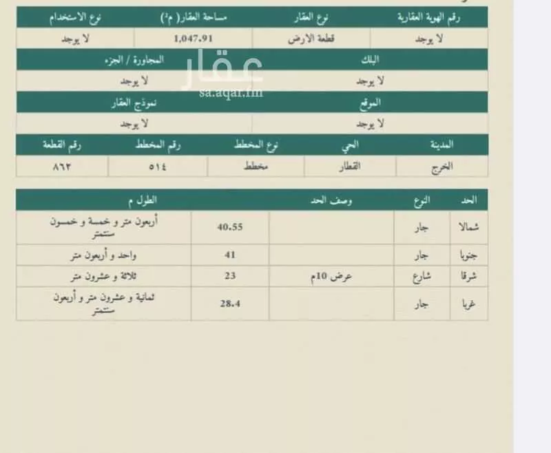 أرض للبيع في حي القطار ، الخرج ، الخرج 1 صورة