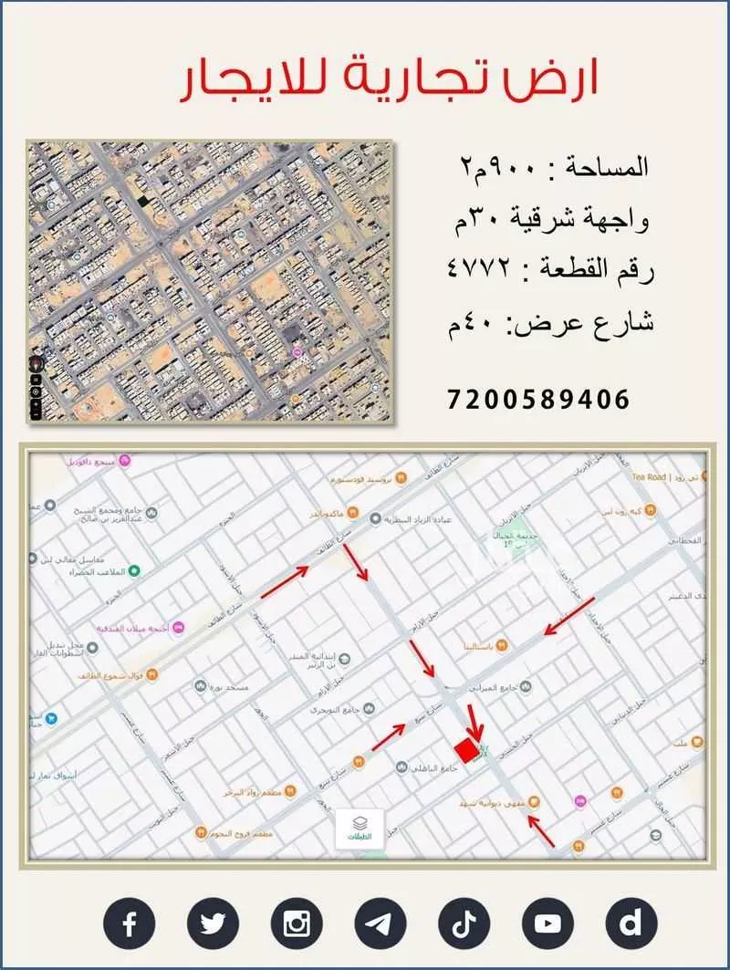 أرض للإيجار في شارع الجنادريه, حي ظهرة لبن, مدينة الرياض, منطقة الرياض 1 صورة