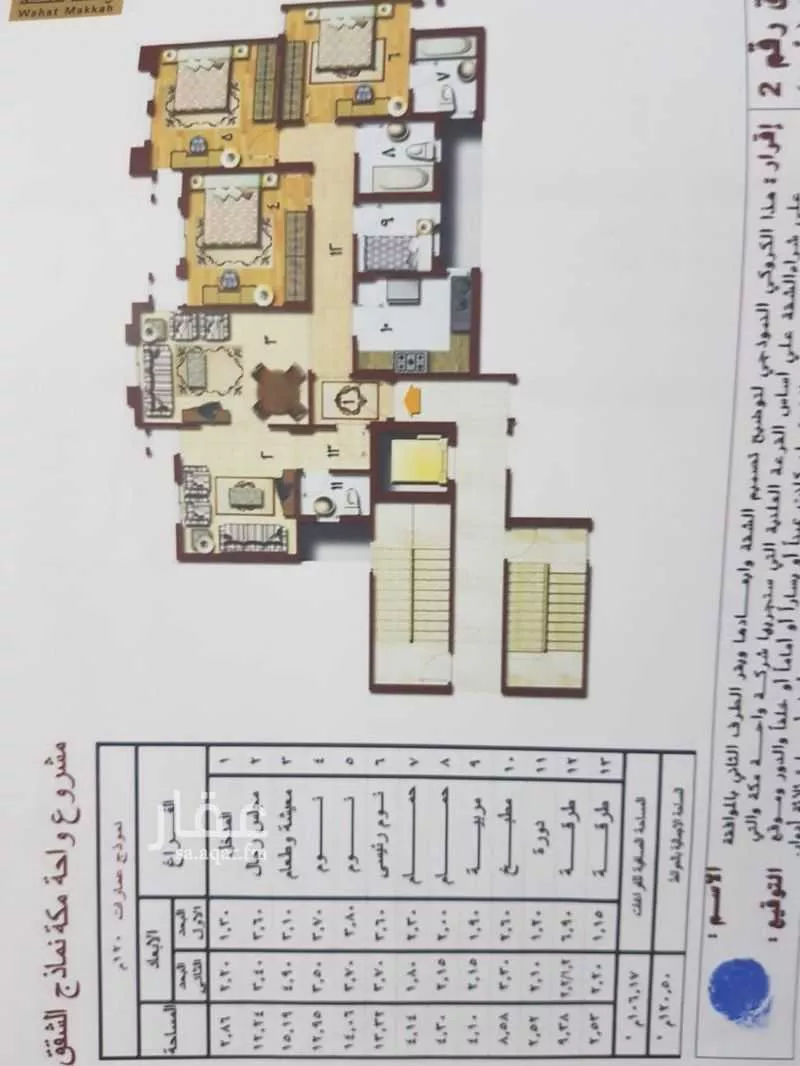 شقة للبيع في شارع حريث بن زيد بن ثعلبة الخزرجي رضي الله عنه, حي أم الجود, مدينة مكه المكرمه, منطقة مكة المكرمة 1 صورة