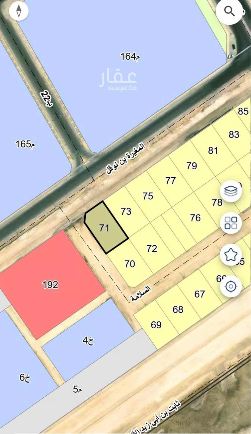 أرض للبيع في شارع المغيره ابن نوفل, حي الإسكان الجنوبي, مدينة الدمام, المنطقة الشرقية 1 صورة