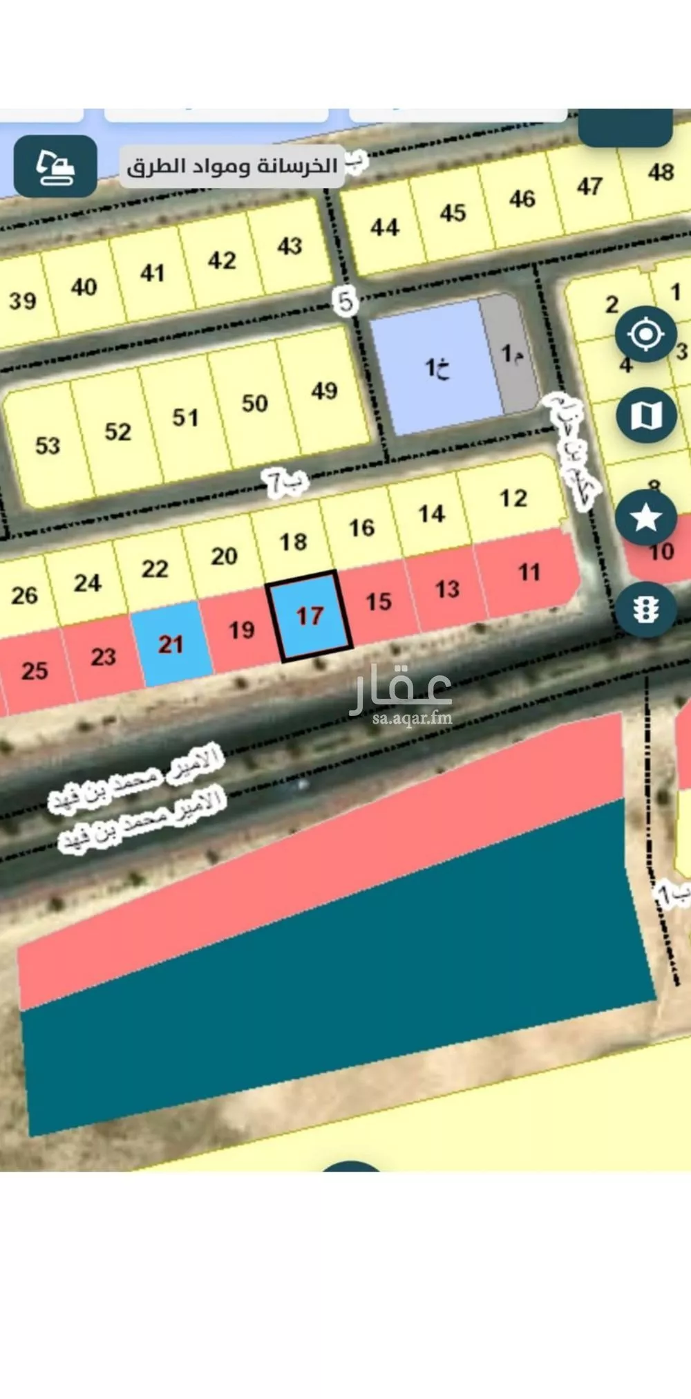 أرض للبيع في شارع الامير فهد بن محمد بن عبدالعزيز, حي غرناطة, مدينة قرية العليا, المنطقة الشرقية 1 صورة