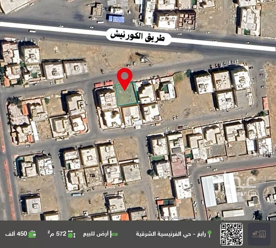 أرض للبيع في شارع شارع وابصة بن معبد, حي الربوة, مدينة رابغ, منطقة مكة المكرمة 1 صورة