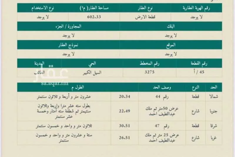 أرض للبيع في شارع الحارث ابن سويد, حي السليمانية, مدينة امارة منطقة مكة المكرمة - الطائف, منطقة مكة المكرمة 1 صورة
