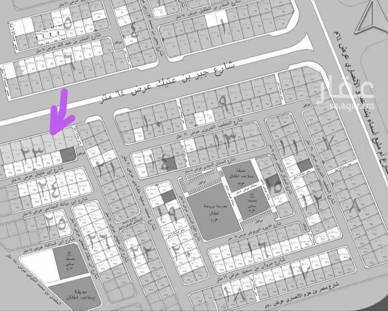 أرض للبيع في شارع جبر بن عتيك, حي الجصة, مدينة المدينة المنورة, منطقة المدينة المنورة 1 صورة