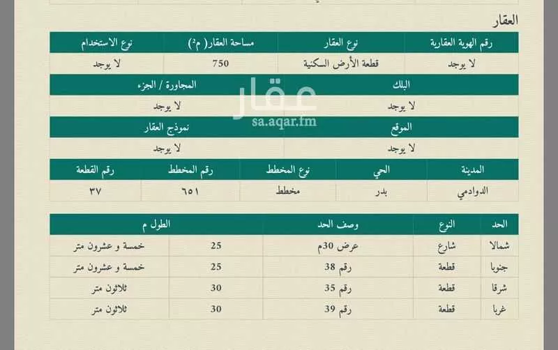 أرض للبيع في شارع عبدالله بن عبدالعزيز ، حي الملك فهد ، الدوادمي ، الدوادمي 1 صورة