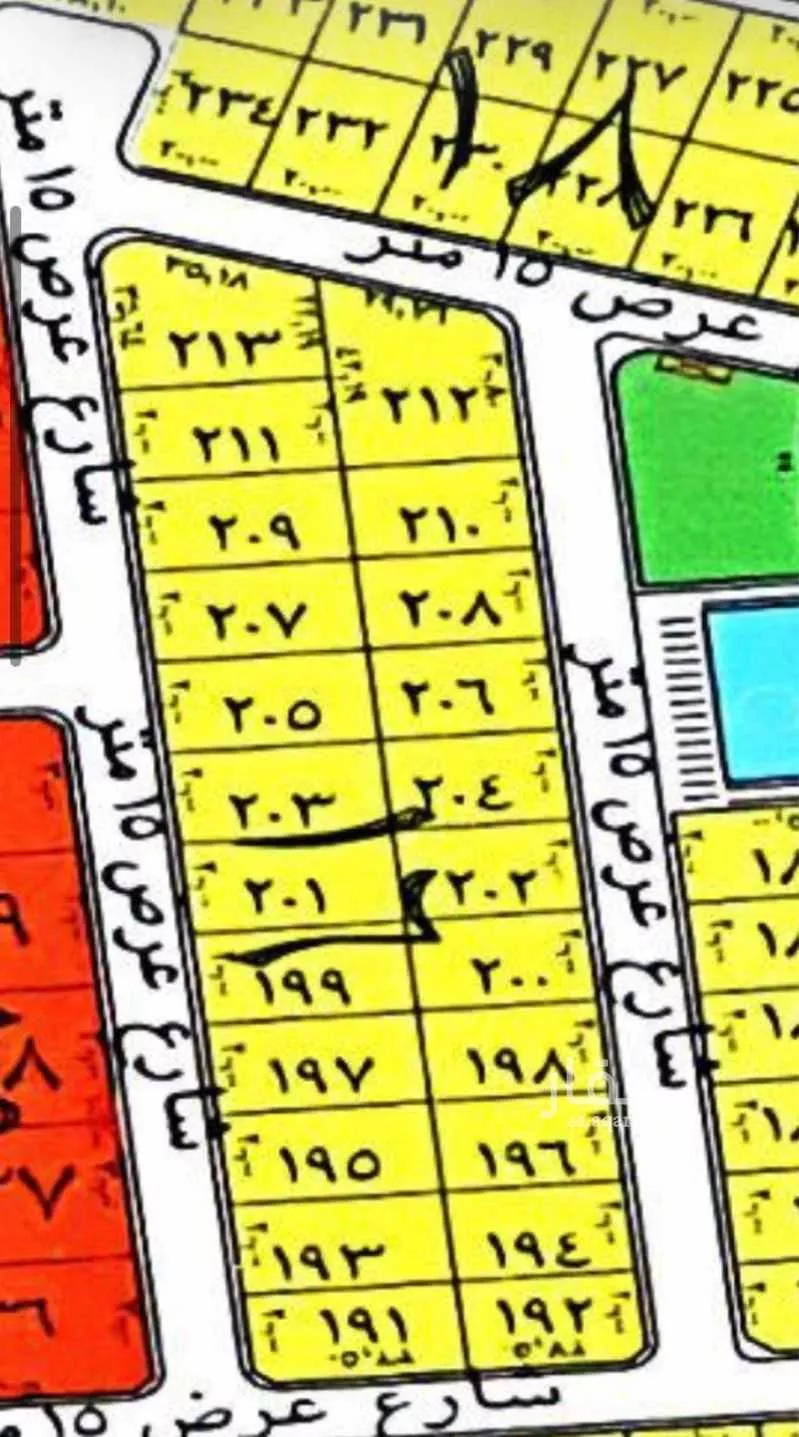 أرض للبيع في شارع عتبه بن عبد الله السلمي, حي الربوة, مدينة الاحساء, المنطقة الشرقية 1 صورة