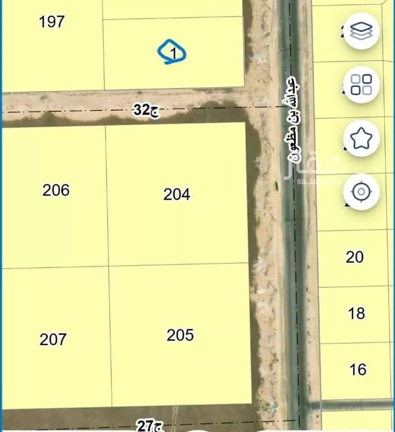 أرض للبيع في شارع عبد الله بن مظعون, حي العقيق, مدينة الخبر, المنطقة الشرقية 1 صورة