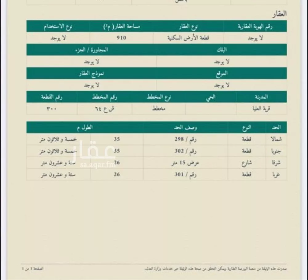 أرض للبيع في شارع 0000, حي اللهابه, مدينة اللهابه, المنطقة الشرقية 1 صورة