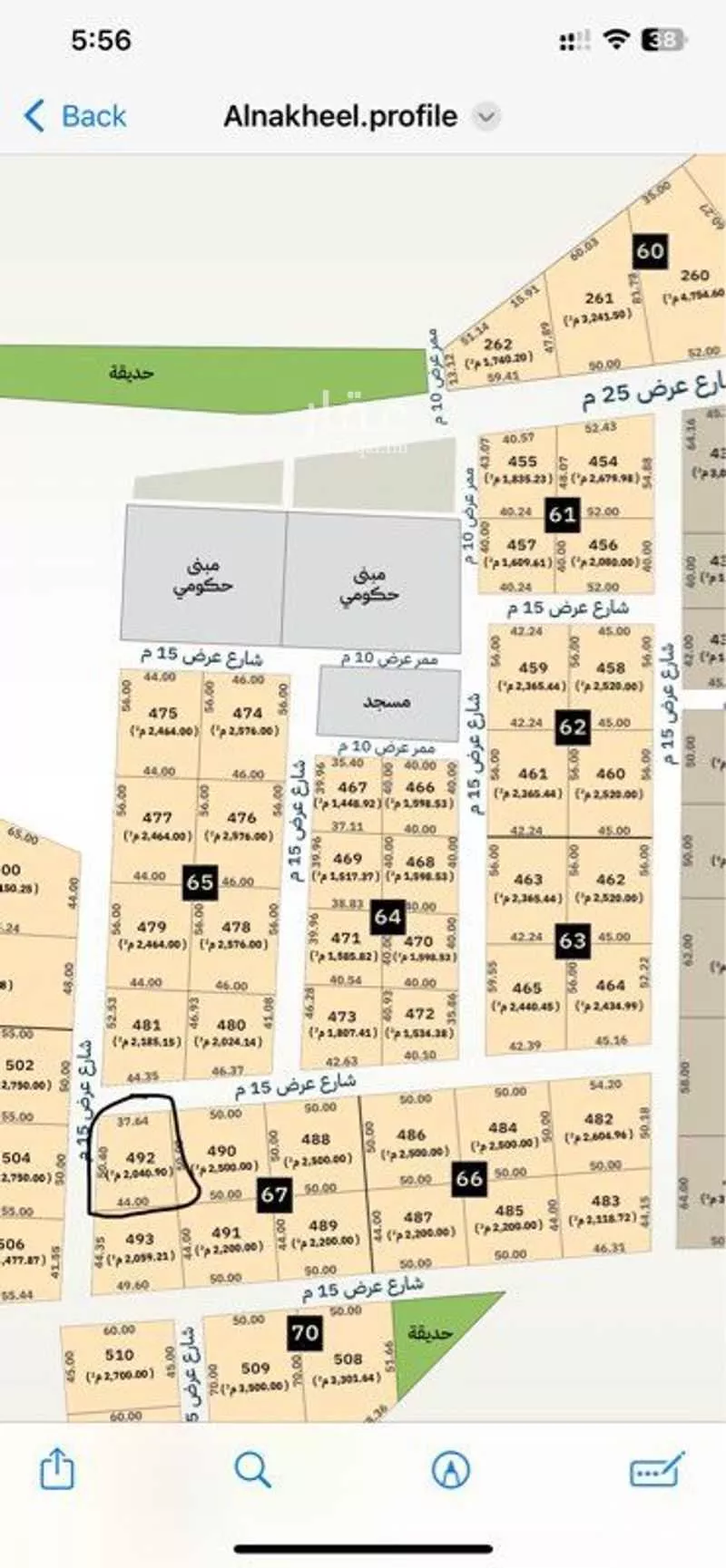 أرض للإيجار في حي لبب, مدينة حريملاء, منطقة الرياض 1 صورة