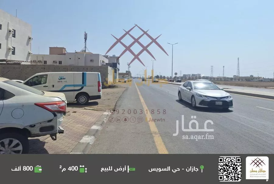 أرض للبيع في شارع طريق الامير سلطان بن عبدالعزيز, حي السويس 1, مدينة جازان, منطقة جازان 1 صورة