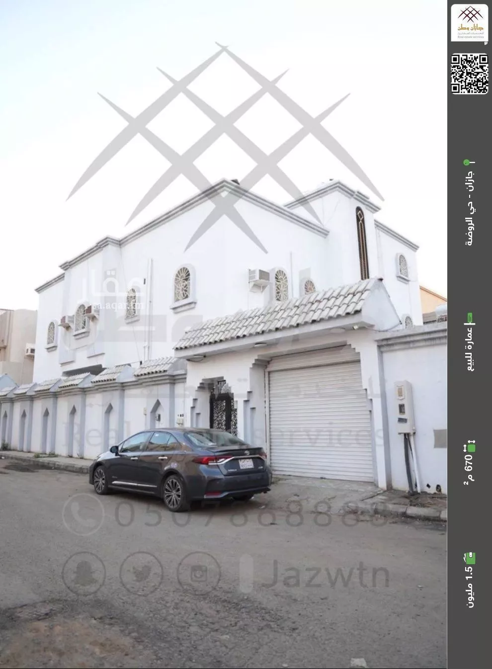 عمارة للبيع في شارع أبو رهم الغفاري, حي الروضة, مدينة جازان, منطقة جازان 1 صورة