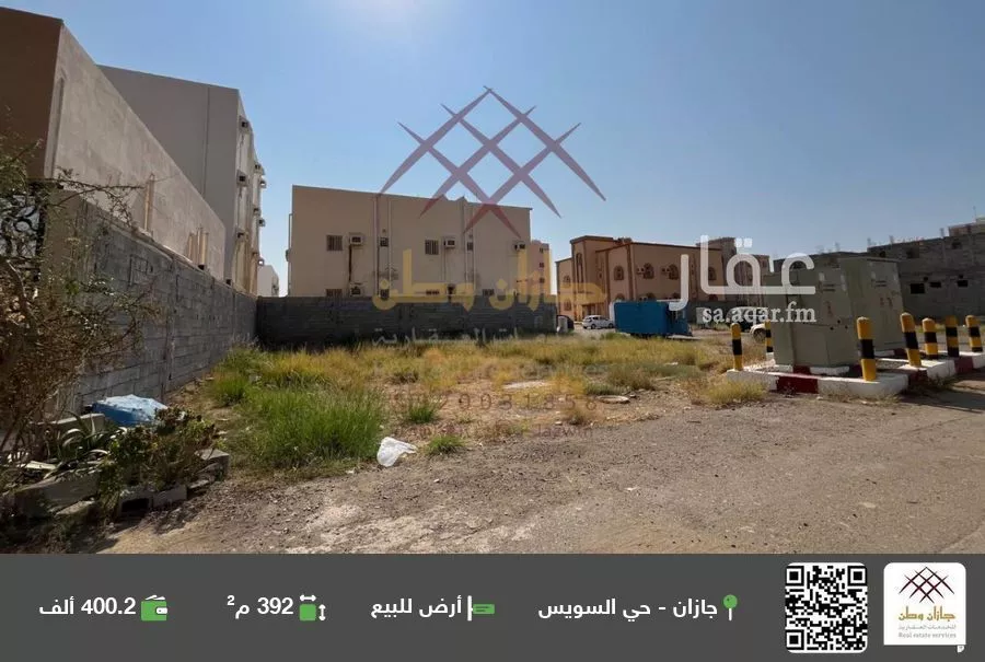 أرض للبيع في شارع أبي القاسم الزجاجي, حي السويس 1, مدينة جازان, منطقة جازان 1 صورة