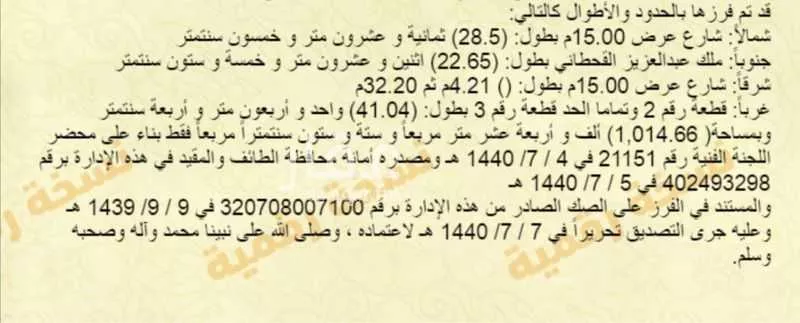 أرض للبيع في شارع عبدالوارث ابو الازهر, حي القلت, مدينة امارة منطقة مكة المكرمة - الطائف, منطقة مكة المكرمة 1 صورة