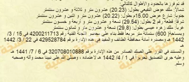 أرض للبيع في شارع محمود الراجحي, حي القلت, مدينة امارة منطقة مكة المكرمة - الطائف, منطقة مكة المكرمة 1 صورة