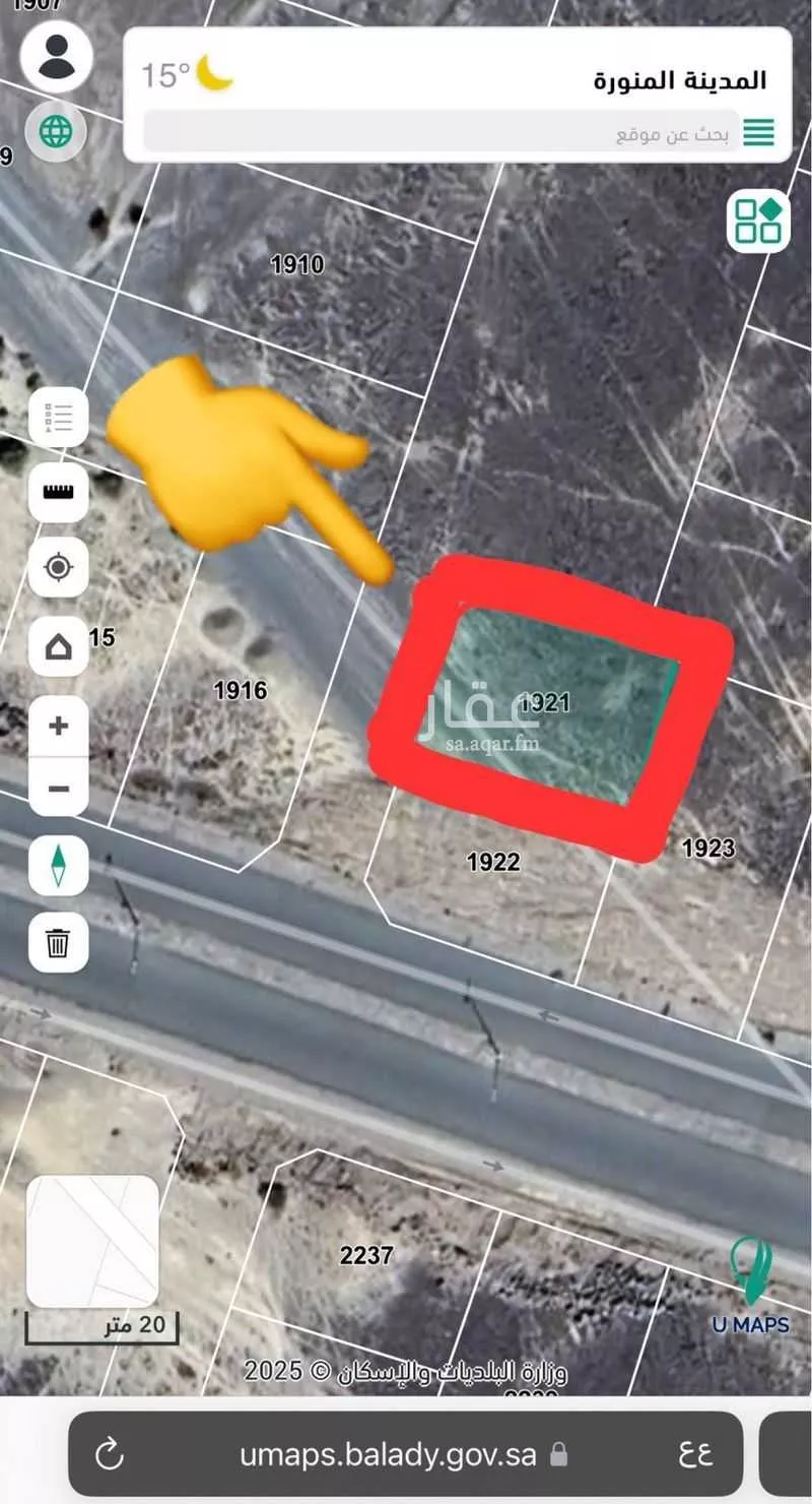 أرض للبيع في حي مخطط وادي  الفرع, مدينة وادي  الفرع, منطقة المدينة المنورة 1 صورة