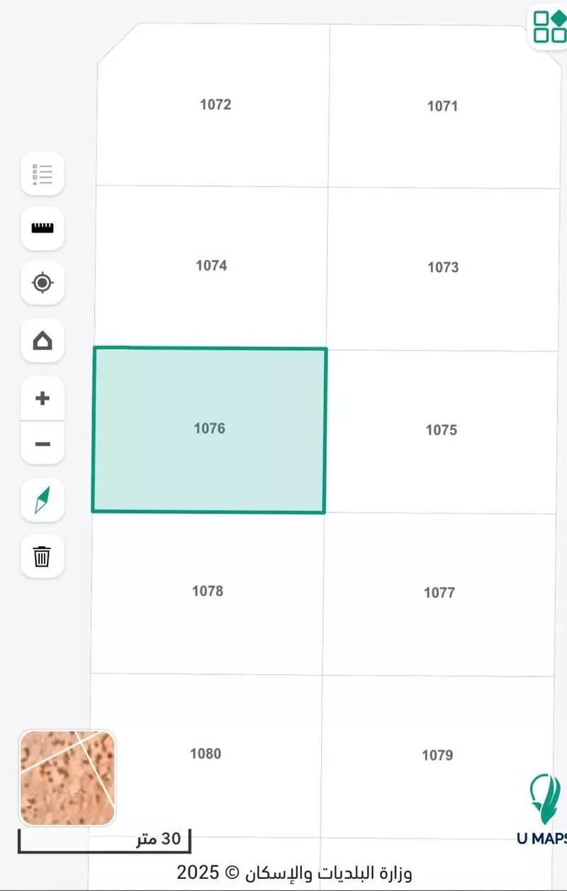 أرض للبيع في شارع غزوة دومة الجندل ، حي الإسكان ، تبوك ، منطقة تبوك 1 صورة