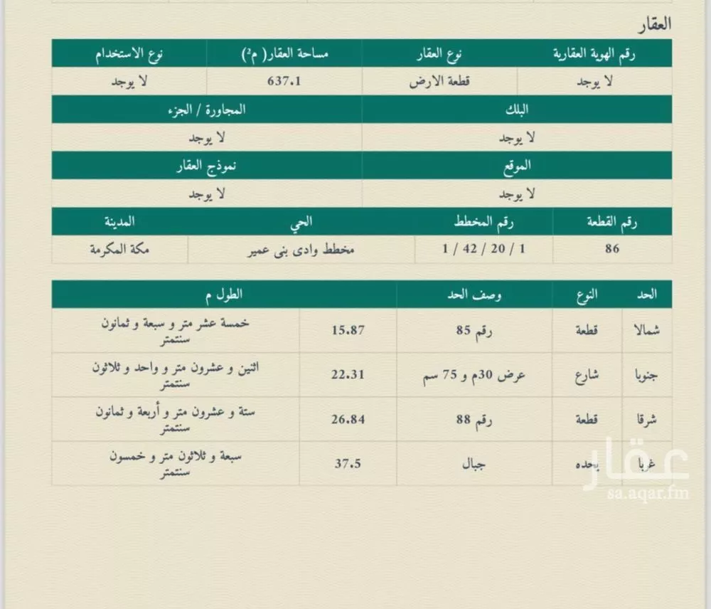 أرض للبيع في حي ساله وتشمل (سوله), مدينة ساله وتشمل (سوله), منطقة مكة المكرمة 1 صورة