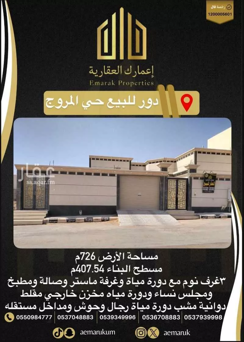 دور للبيع في شارع مارية القبطية, حي المروج الشرقي, مدينة عرعر, منطقة الحدود الشماليه 1 صورة