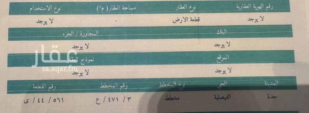 أرض للبيع في شارع الشافعي, حي الفيصلية, مدينة جدة, منطقة مكة المكرمة 1 صورة