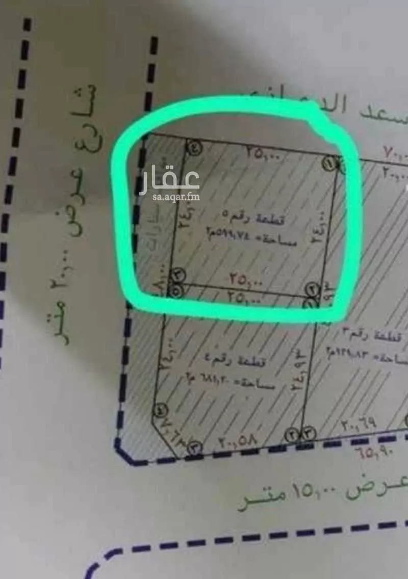 أرض للبيع في شارع اسماعيل بن الحارث, حي العرج الأعلى, مدينة امارة منطقة مكة المكرمة - الطائف, منطقة مكة المكرمة 1 صورة