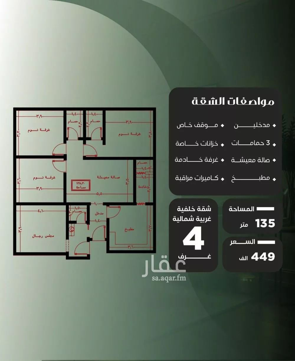 شقة للبيع في شارع ظيبان بن عماره, حي النزهة, مدينة جدة, منطقة مكة المكرمة 1 صورة