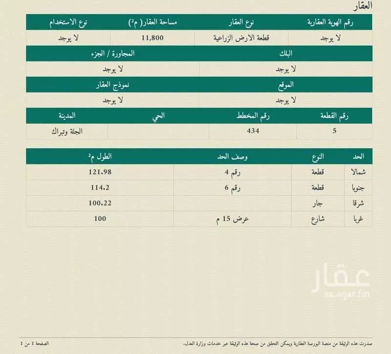 أرض للبيع في شارع ابوموسى الاشعري, حي الزهور, مدينة القويعيه, منطقة الرياض 1 صورة