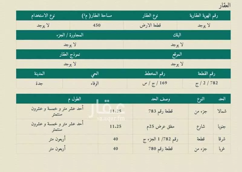 أرض للبيع في شارع 1434935, حي الوفاء, مدينة جدة, منطقة مكة المكرمة 1 صورة