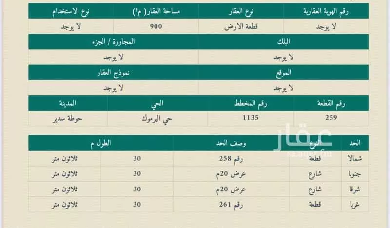 أرض للبيع في مدينة حوطه سدير, منطقة الرياض 1 صورة
