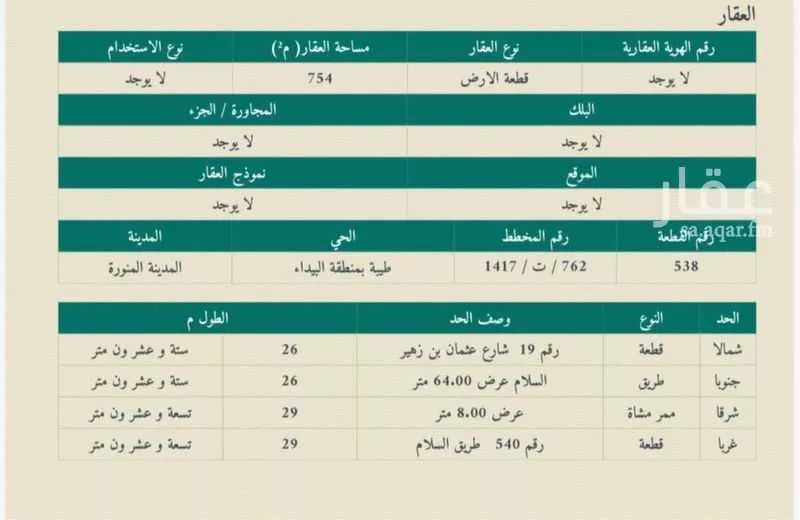 أرض للبيع في شارع طريق السلام, حي طيبة, مدينة المدينة المنورة, منطقة المدينة المنورة 1 صورة