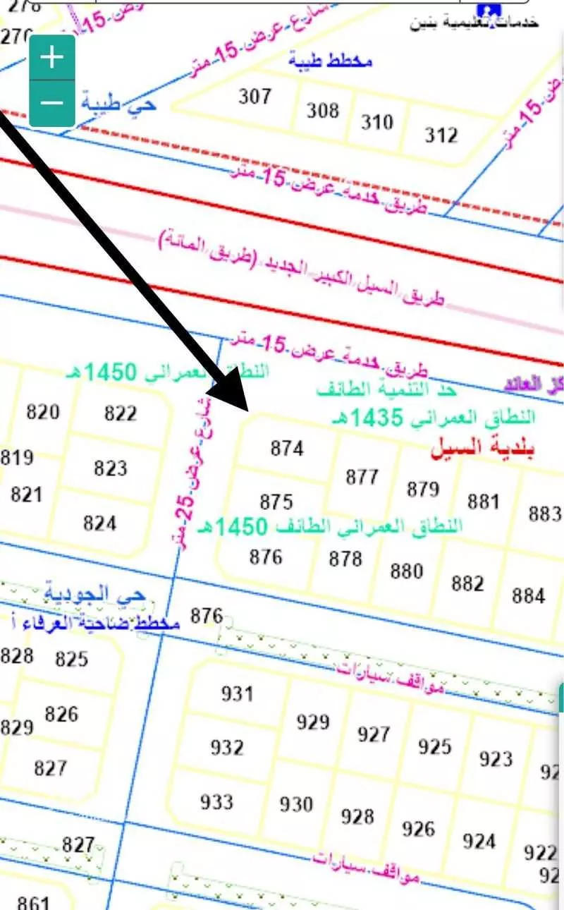 أرض للبيع في شارع 100, حي الجودية, مدينة الطائف, منطقة مكة المكرمة 1 صورة