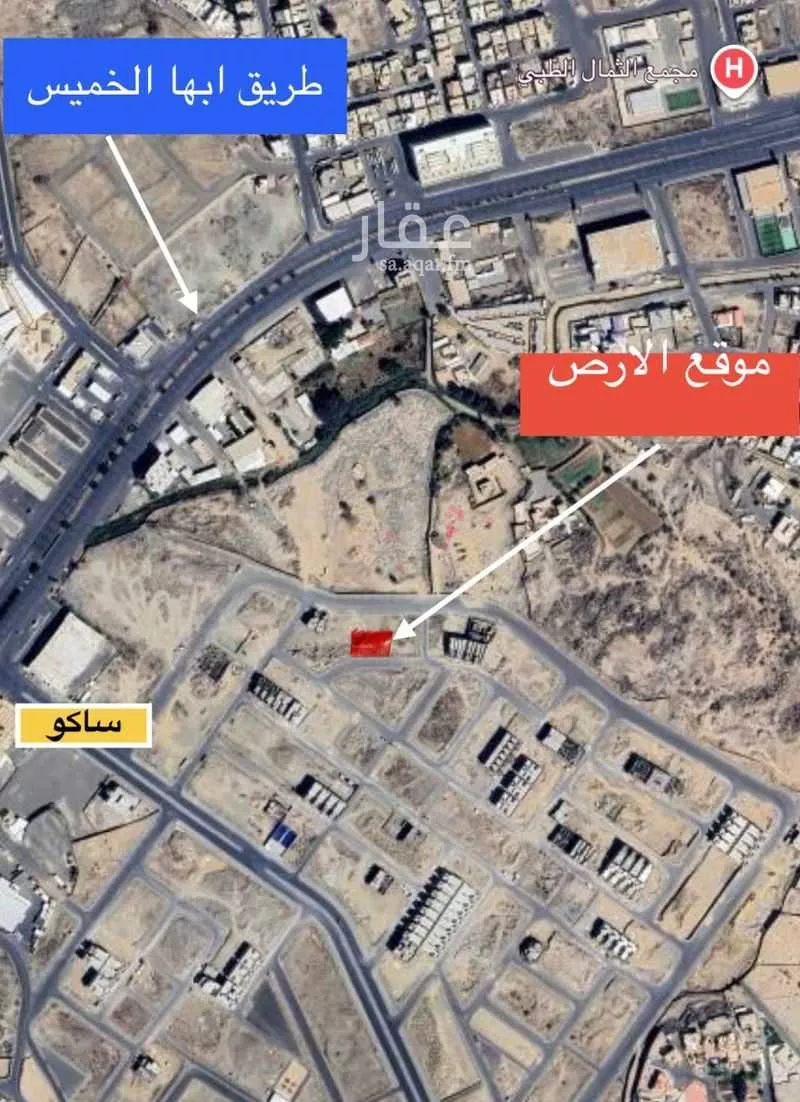 أرض للبيع في حي الظرفة, مدينة خميس مشيط, منطقة عسير 1 صورة