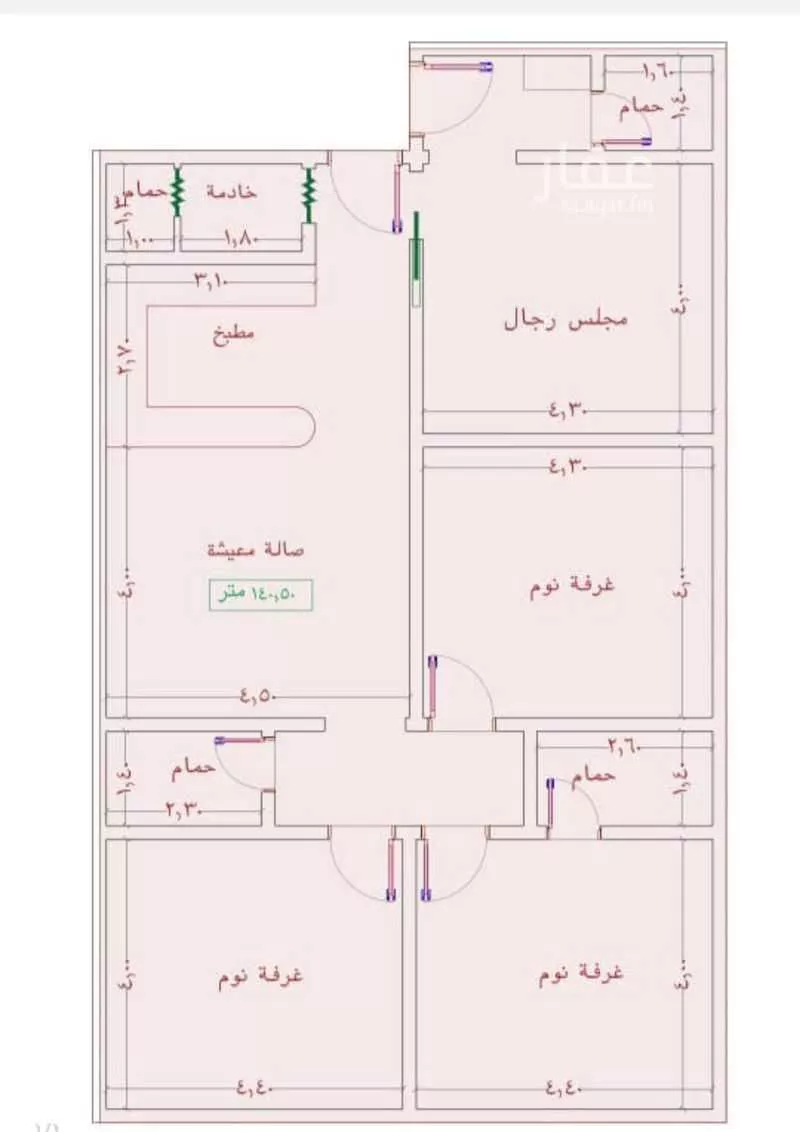 شقة للبيع في شارع عمر الخردلي, حي الجامعة, مدينة جدة, منطقة مكة المكرمة 1 صورة