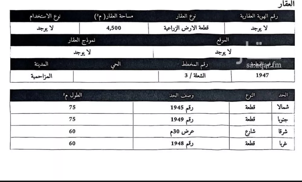 أرض للبيع في شارع الحنية, حي تجمع سكاني الحنية, مدينة تجمع سكاني الحنية, منطقة الرياض 1 صورة