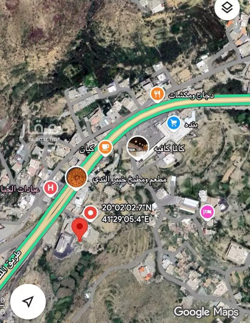 أرض للبيع في شارع طريق المك فهد, حي النزهة, مدينة الباحة, منطقة الباحة 1 صورة