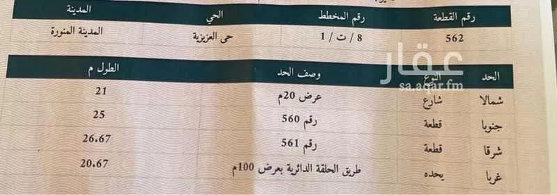 أرض للبيع في شارع طريق الملك خالد, حي السلام, مدينة المدينه المنوره, منطقة المدينة المنورة 1 صورة