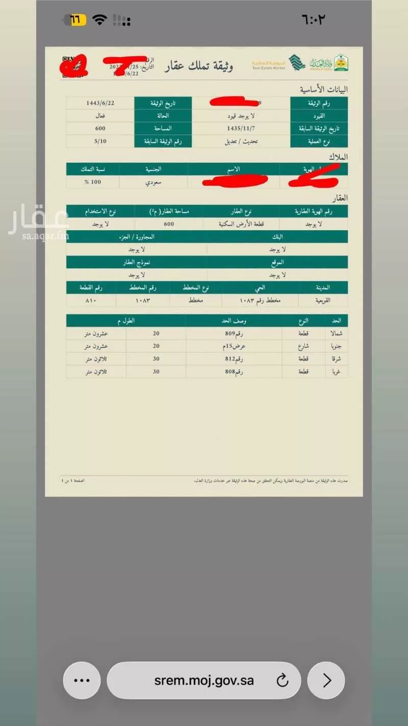 أرض للبيع في شارع ابو اليسر ، القويعية ، القويعية 1 صورة