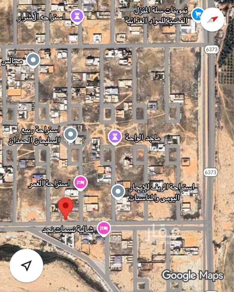 أرض للبيع في شارع كعب بن مالك, حي الواحة, مدينة عنيزة, منطقة القصيم 1 صورة