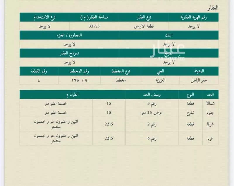 عمارة للبيع في شارع حمزة بن عبدالمطلب, حي العزيزية, مدينة حفر الباطن, المنطقة الشرقية 1 صورة