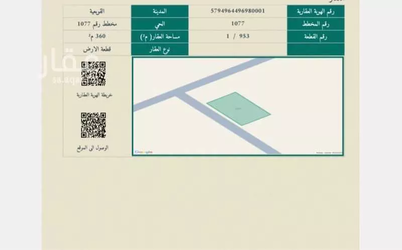 أرض للبيع في حي 1077 مخطط رقم, مدينة القويعيه, منطقة الرياض 1 صورة