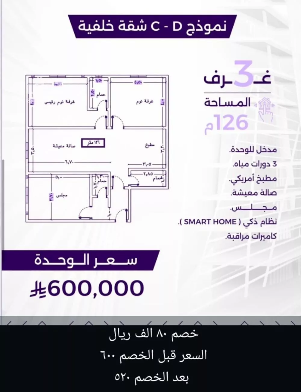 شقة للبيع في شارع اسعد الجزرمي, حي الزهراء, مدينة جدة, منطقة مكة المكرمة 1 صورة