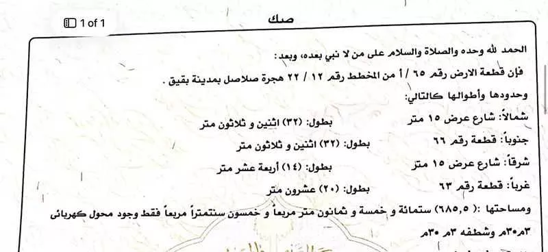 أرض للبيع في شارع راس تنورة, حي صلاصل, مدينة بقيق, المنطقة الشرقية 1 صورة