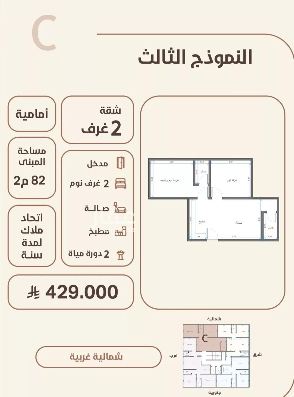 شقة للبيع في شارع ابو القاسم التنوخي, حي الروضة, مدينة جدة, منطقة مكة المكرمة 1 صورة