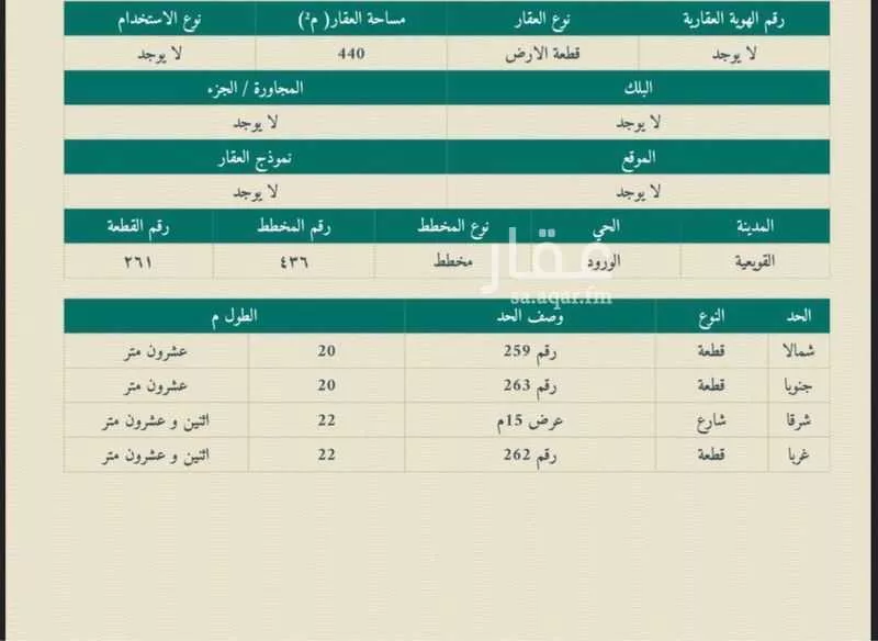 أرض للبيع في حي الورود ، القويعية ، القويعية 1 صورة