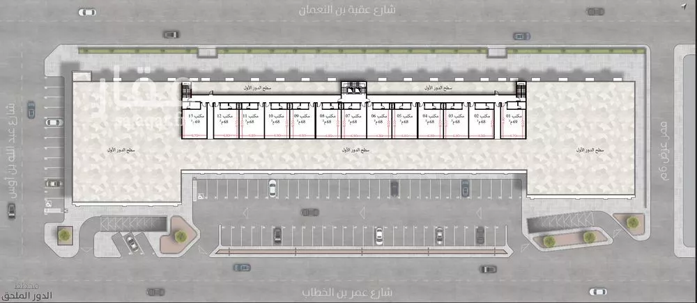 مكتب تجاري للإيجار في شارع عمر بن الخطاب, حي الصفاء, مدينة الرياض, منطقة الرياض 1 صورة