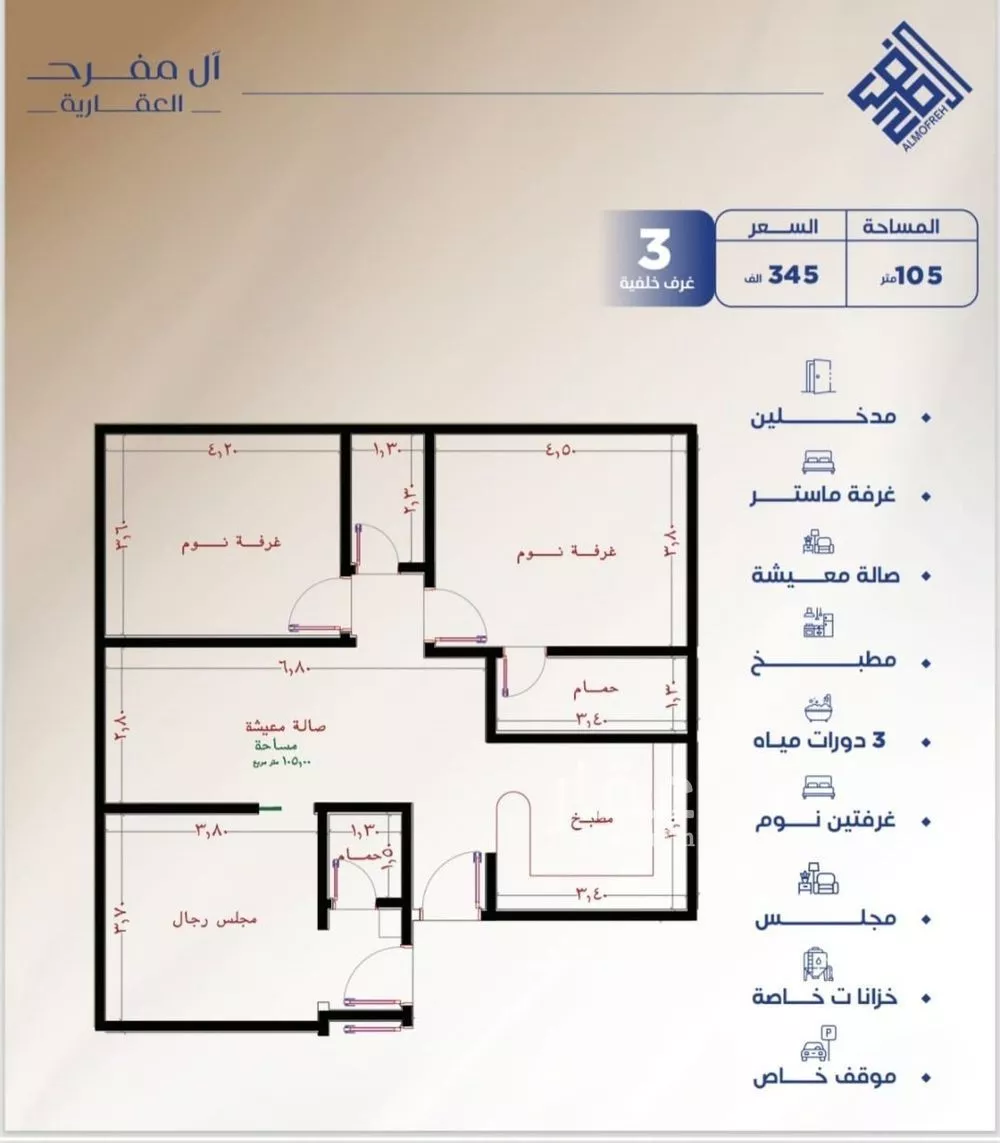 شقة للبيع في شارع العكرش, حي النزهة, مدينة جدة, منطقة مكة المكرمة 1 صورة