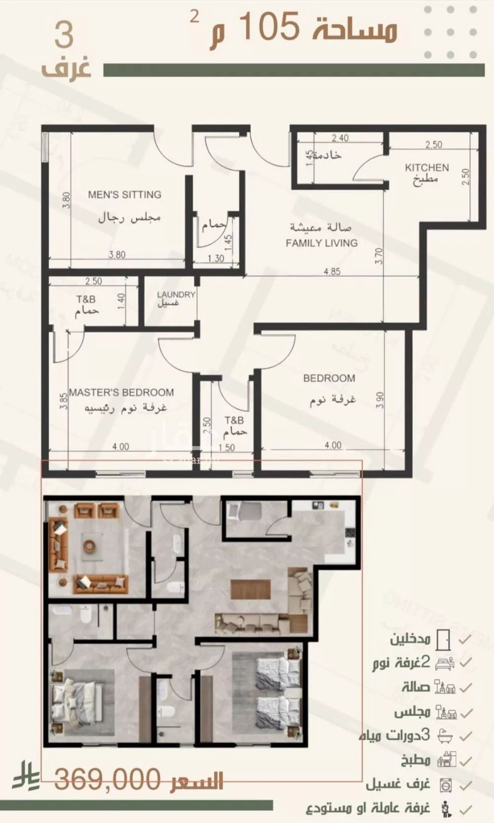 شقة للبيع في شارع ثلوث بني شهر, حي النزهة, مدينة جدة, منطقة مكة المكرمة 1 صورة
