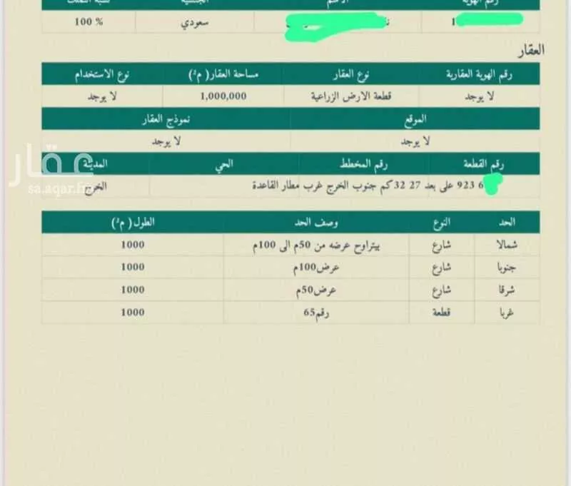 أرض للبيع في شارع  زراعط, حي المدينة الصناعية بالخرج, مدينة الخرج, منطقة الرياض 1 صورة