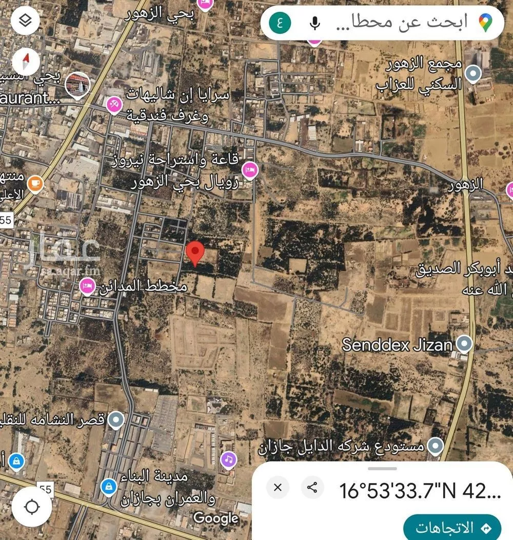 أرض للبيع في حي الزهور, مدينة جازان, منطقة جازان 1 صورة