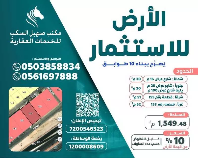 أرض للإيجار في شارع عمرو ابن زهير, حي المنار, مدينة الدمام, المنطقة الشرقية 1 صورة