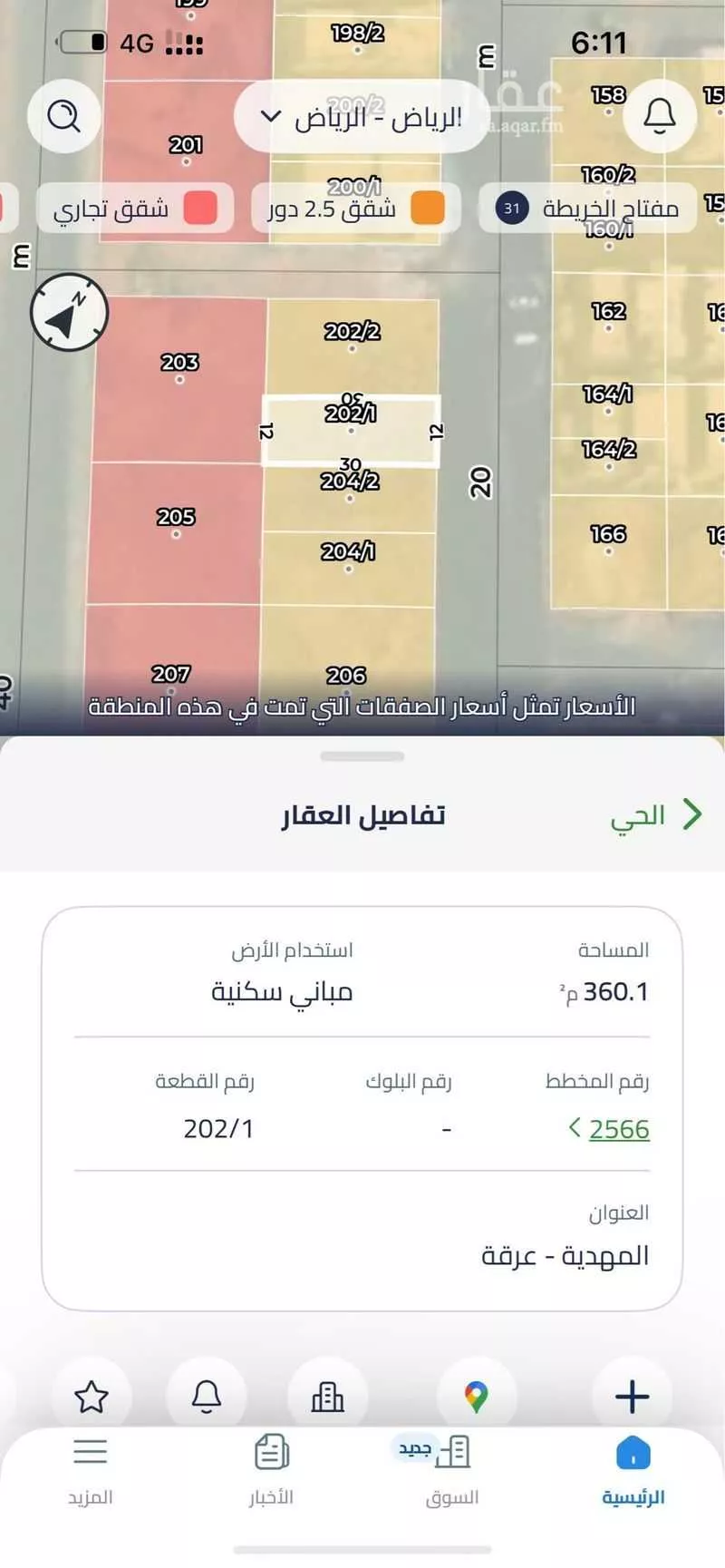 أرض للبيع في شارع غالب بن أبي محمد, حي المهدية, مدينة الرياض, منطقة الرياض 1 صورة